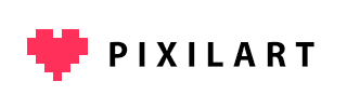 pixilart logo all white